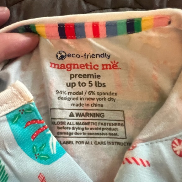 BUNDLE Two Magnetic Me Holiday Premie Onsie Sleepers. - Picture 6 of 7